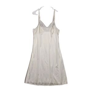 Vintage Hanes Her Way Slip Dress Style 7244 Size 40 Fits Large Ivory Lace Detail